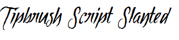Tipbrush Script Slanted