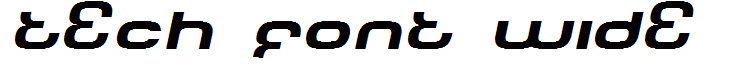 Tech Font Wide