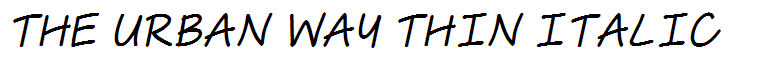 The Urban Way Thin Italic