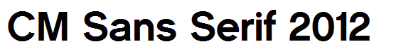 CM Sans Serif 2012