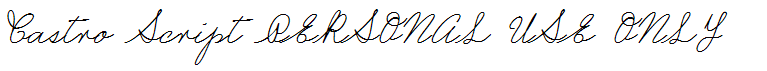 Castro Script PERSONAL USE ONLY