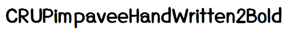 CRUPimpaveeHandWritten2Bold