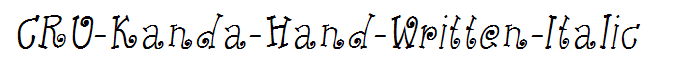 CRU-Kanda-Hand-Written-Italic