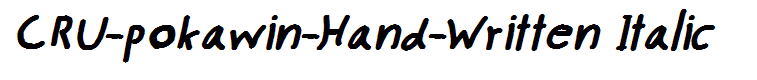 CRU-pokawin-Hand-Written Italic