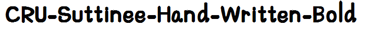 CRU-Suttinee-Hand-Written-Bold