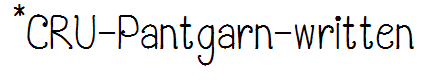 *CRU-Pantgarn-written