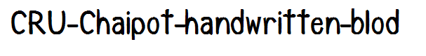 CRU-Chaipot-handwritten-blod