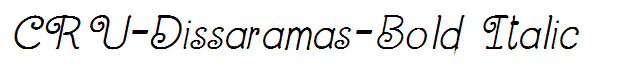 CRU-Dissaramas-Bold Italic