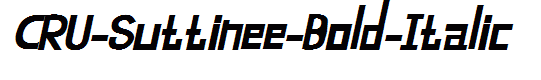 CRU-Suttinee-Bold-Italic
