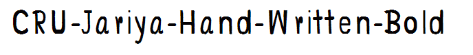 CRU-Jariya-Hand-Written-Bold 