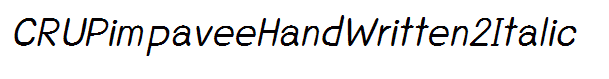CRUPimpaveeHandWritten2Italic