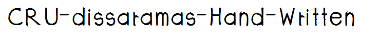 CRU-dissaramas-Hand-Written