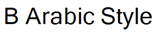 B Arabic Style