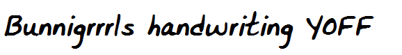 Bunnigrrrls handwriting YOFF