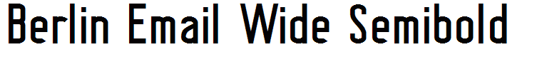 Berlin Email Wide Semibold