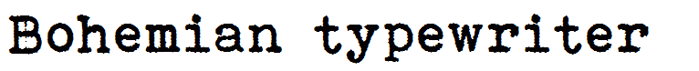 Bohemian typewriter