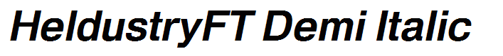 HeldustryFT Demi Italic