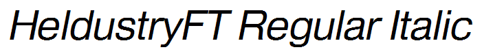HeldustryFT Regular Italic