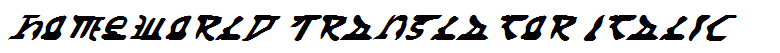 Homeworld Translator Italic