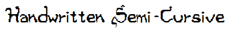 Handwritten Semi-Cursive
