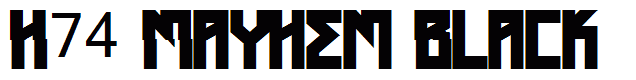 H74 Mayhem Black