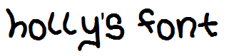 holly's font