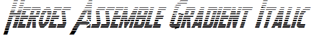 Heroes Assemble Gradient Italic