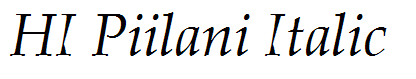 HI Piilani Italic