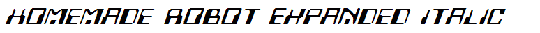 Homemade Robot Expanded Italic