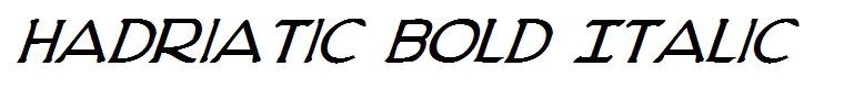 Hadriatic Bold Italic