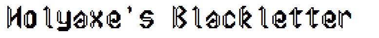 Holyaxe's Blackletter