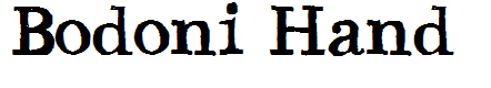 Bodoni Hand