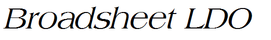 Broadsheet LDO