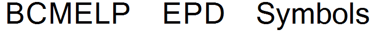 BCMELP EPD Symbols