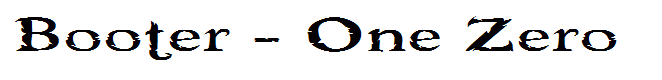 Booter - One Zero