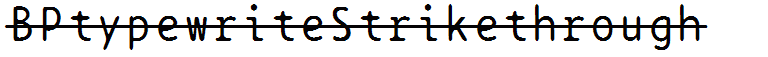 BPtypewriteStrikethrough