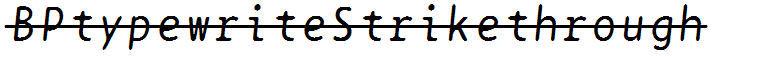 BPtypewriteStrikethrough