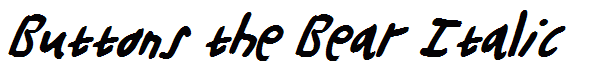 Buttons the Bear Italic