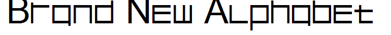 Brand New Alphabet