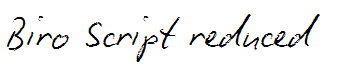 Biro Script reduced
