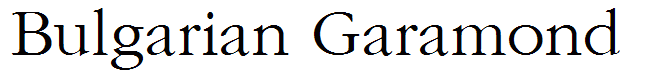 Bulgarian Garamond