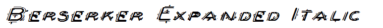 Berserker Expanded Italic