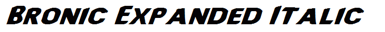 Bronic Expanded Italic