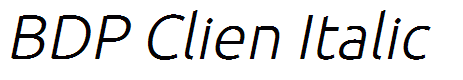 BDP Clien Italic