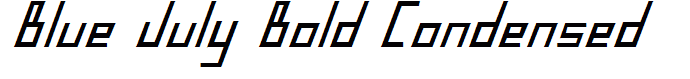 Blue July Bold Condensed