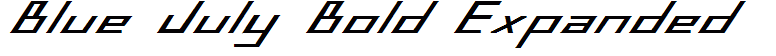 Blue July Bold Expanded