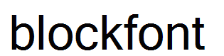 blockfont