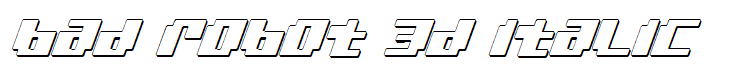 bad robot 3d italic