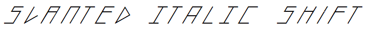 slanted ITALIC shift