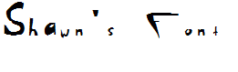Shawn's Font